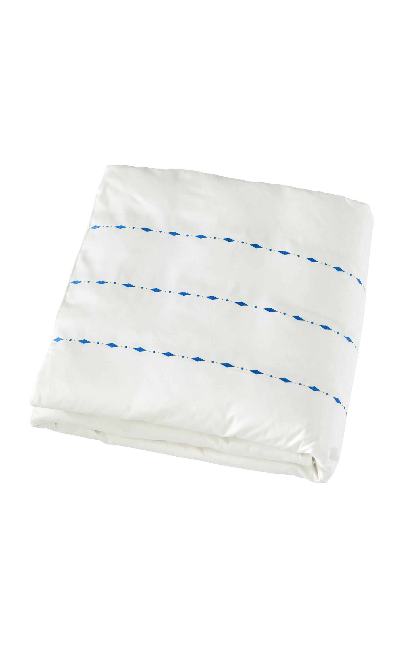 Vis-A-Vis Paris - Suite Queen Cotton Percale Duvet Cover - Blue - Moda Operandi by VIS-A-VIS PARIS Vis-A-Vis Paris - Suite Queen Cotton Percale Duvet Cover - Blue - Moda Operandi by VIS-A-VIS PARIS