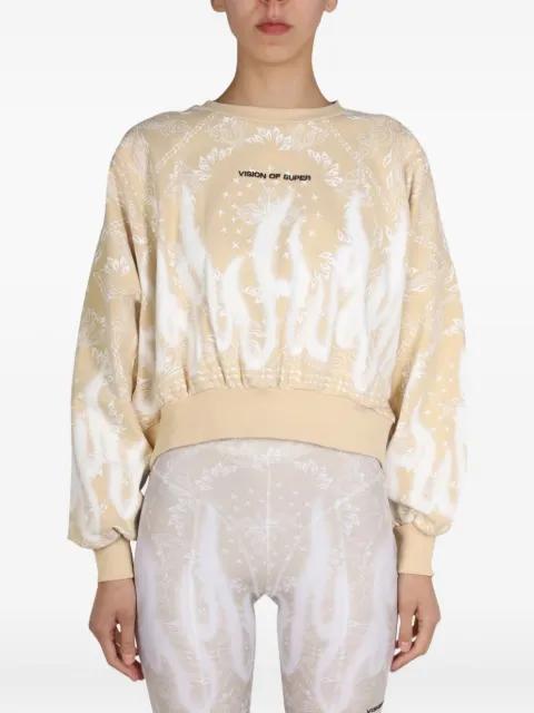 flame-print sweatshirt by VISION OF SUPER