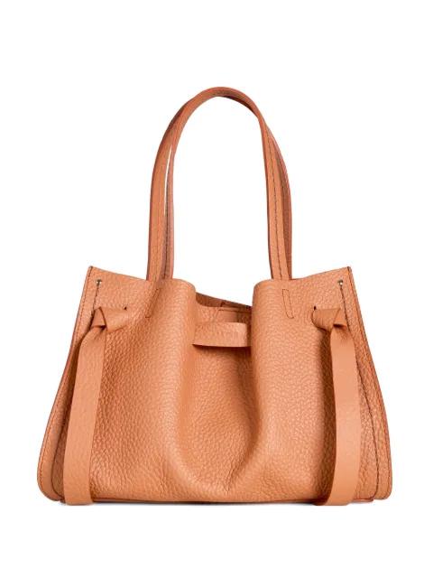 Vittoria Blush pebbled knotted tote bag by VISONA`