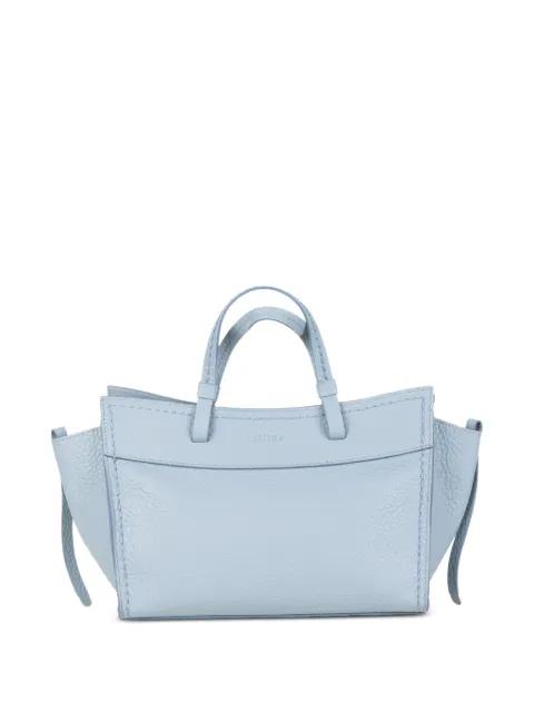 grained leather tote bag by VISONA`