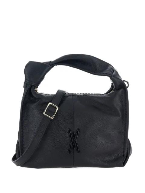 knotted-handle logo-plaque shoulder bag by VISONA`
