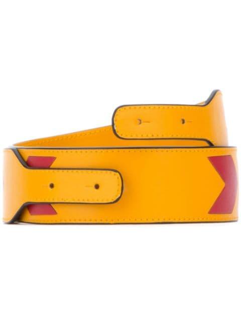 colour-block leather bag strap by VISONE