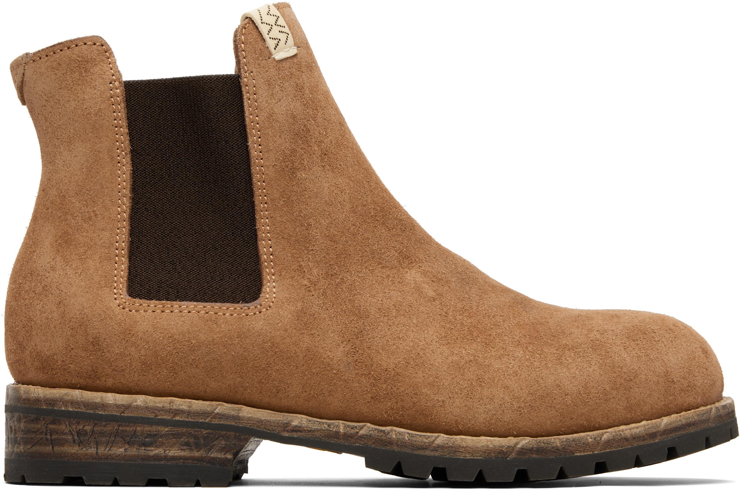 Brown Gornergrat Mid-Folk Chelsea Boots by VISVIM
