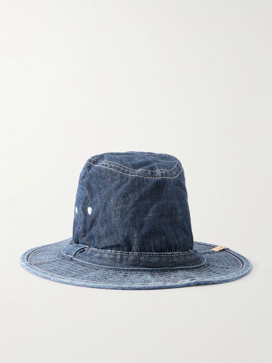 Buckley Logo-Appliqued Denim Fedora by VISVIM