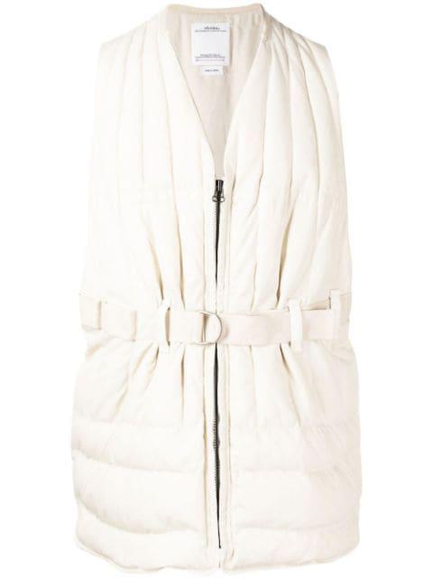 belted padded gilet by VISVIM