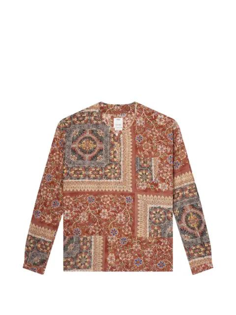 floral-print patchwork shirt by VISVIM