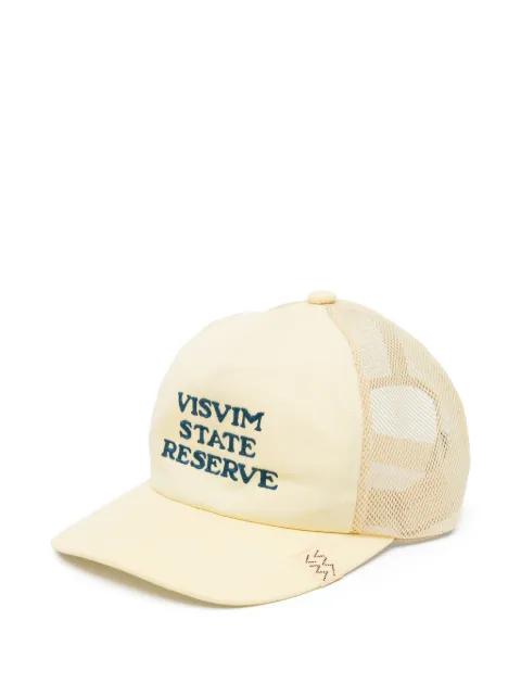 mesh-panel embroidered cap by VISVIM