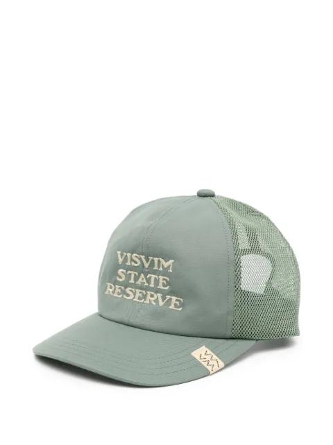 mesh-panelled embroidered cap by VISVIM