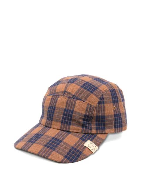 plaid-check santome cap by VISVIM