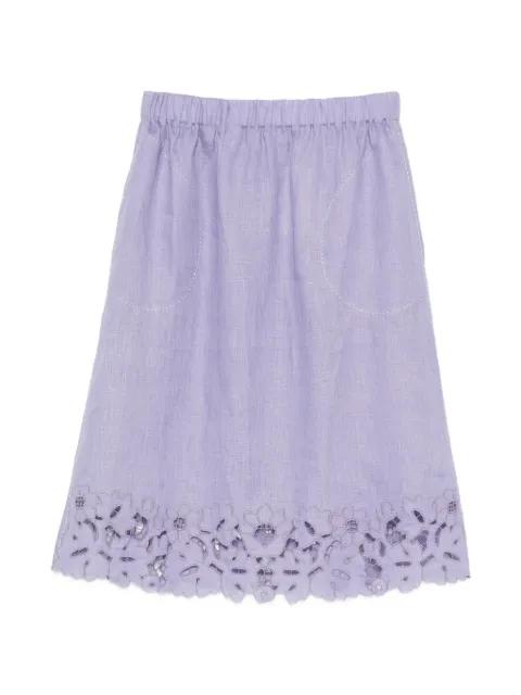 Galatea broderie-anglaise midi skirt by VITA KIN