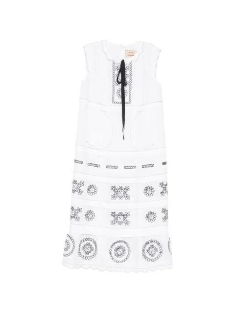 Phoebe embroidered sleeveless midi dress by VITA KIN