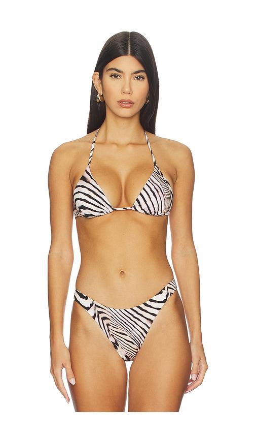 vitamin A Gia Triangle Bikini Top in Ivory by VITAMIN A