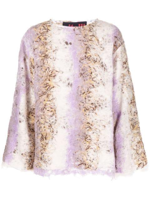 gradient-effect knitted jumper by VITELLI