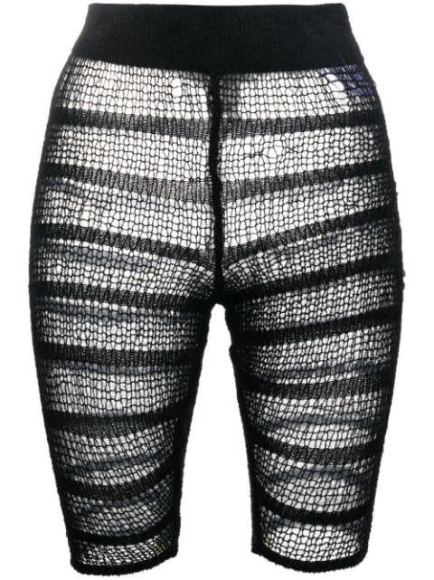 open knit cycling shorts by VITELLI