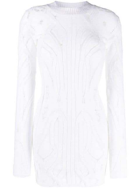 open-knit long-line jumper by VITELLI