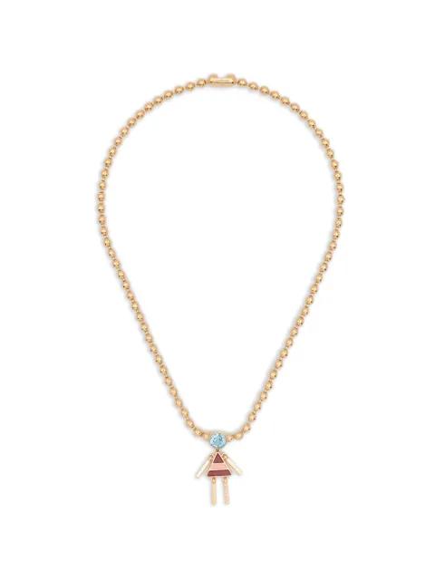 beaded-charm necklace by VIVETTA