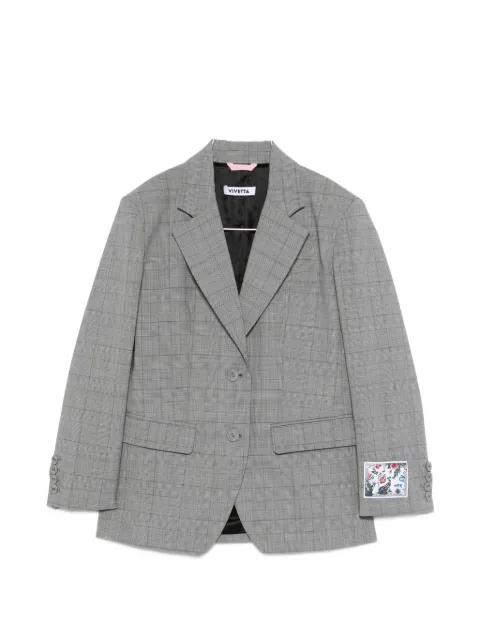 check-print suit by VIVETTA