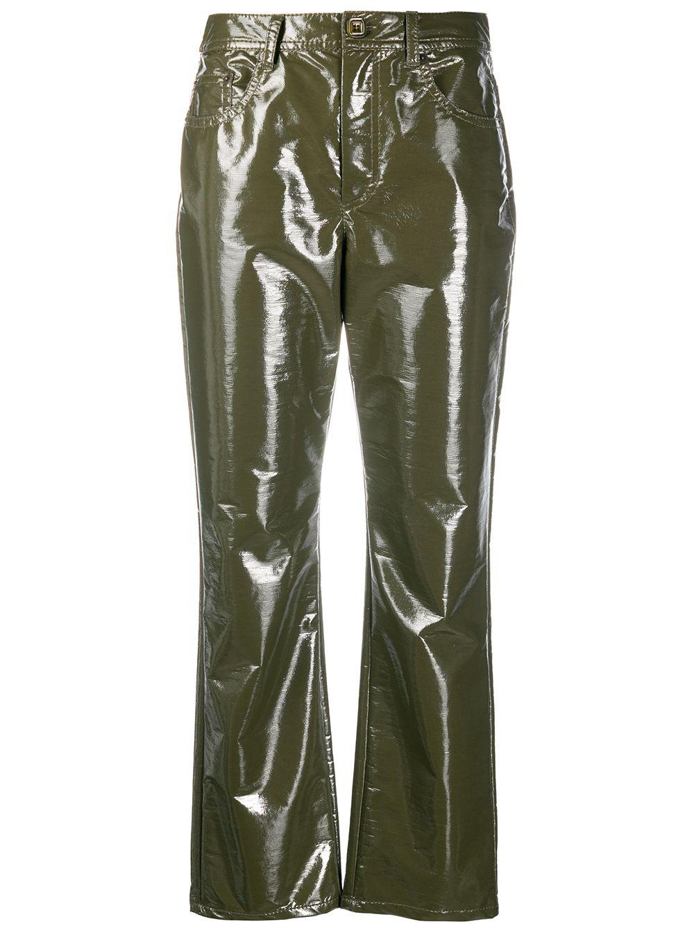 coated cropped trousers by VIVETTA