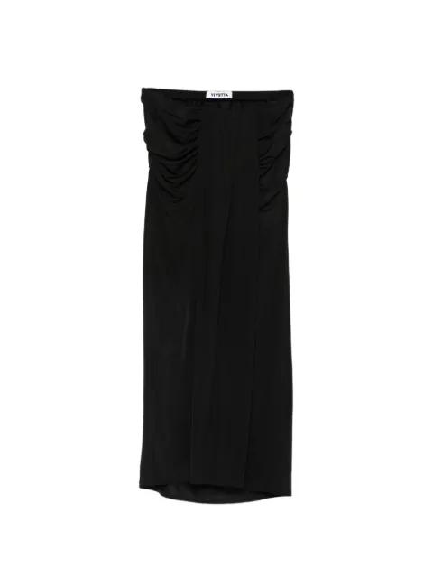 draped midi skirt by VIVETTA