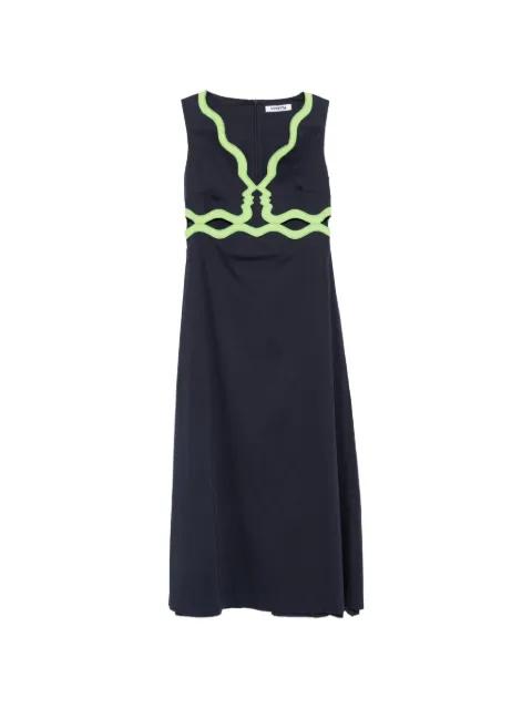 face-motif cut-out midi dress by VIVETTA