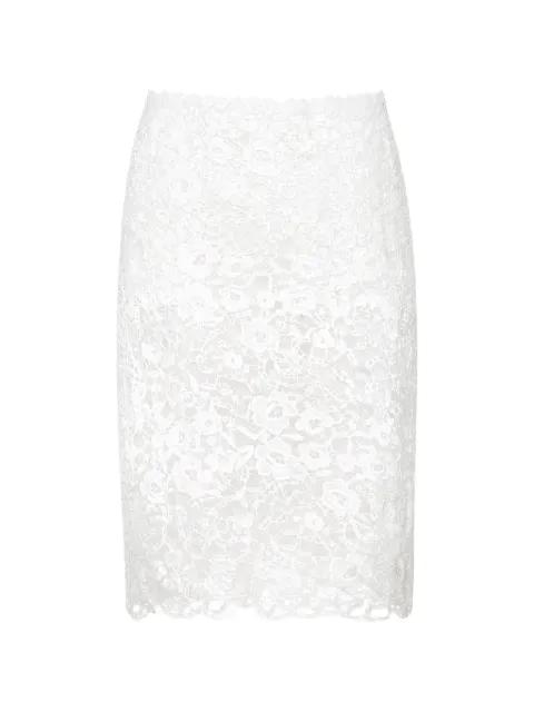 floral-lace midi skirt by VIVETTA