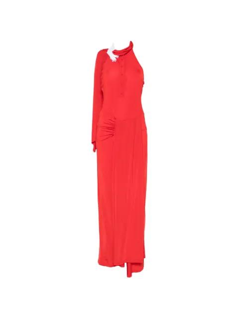 halter-neck asymmetrical maxi dress by VIVETTA