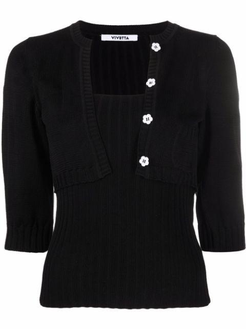 layered two-piece jumper by VIVETTA