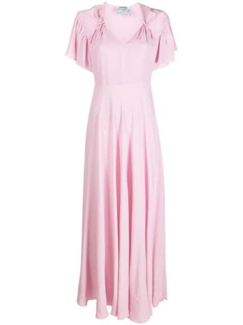 ruched cut-out maxi dress by VIVETTA