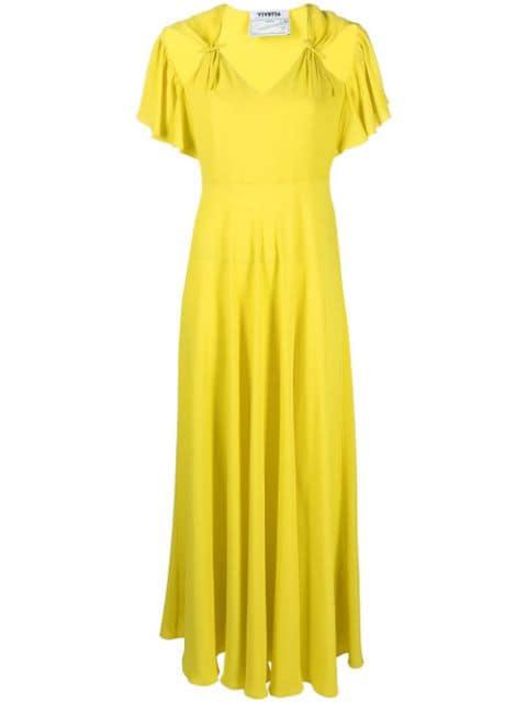 ruched cut-out maxi dress by VIVETTA