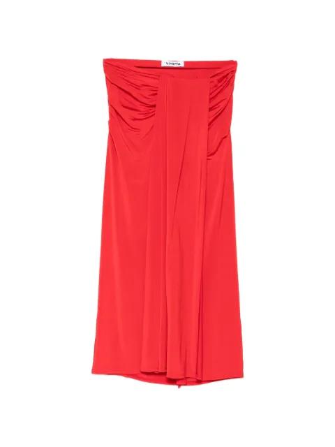 ruched midi skirt by VIVETTA