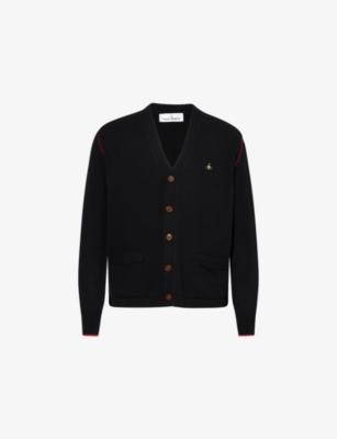 Alex Embroidered-Logo Cashmere Cardigan by VIVIENNE WESTWOOD