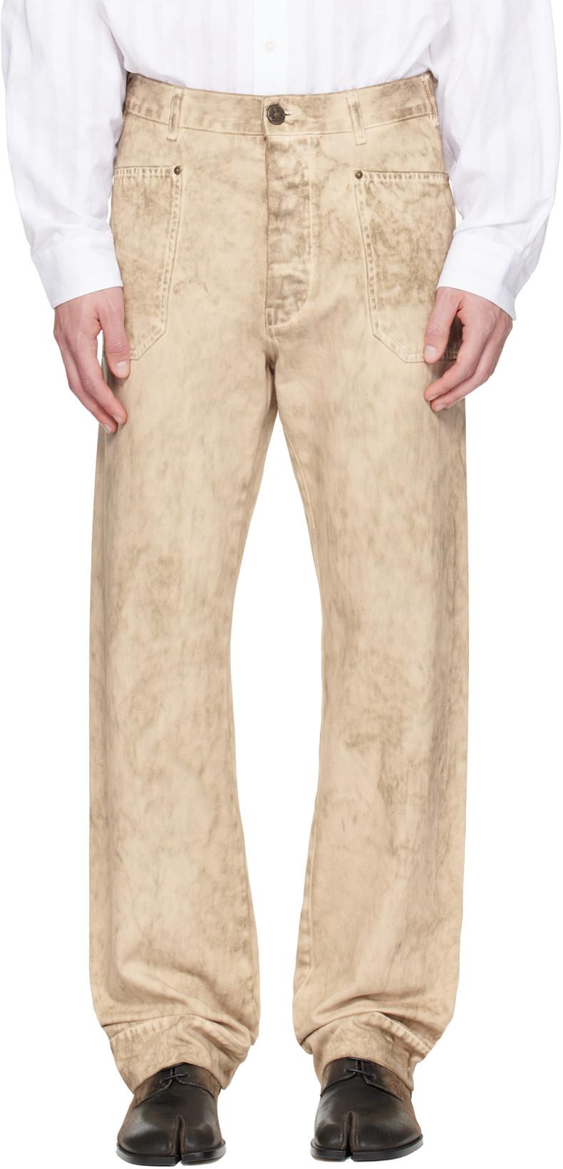 Beige Carpenter Jeans by VIVIENNE WESTWOOD
