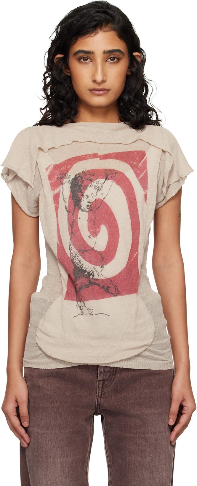 Beige Crinkled Top by VIVIENNE WESTWOOD