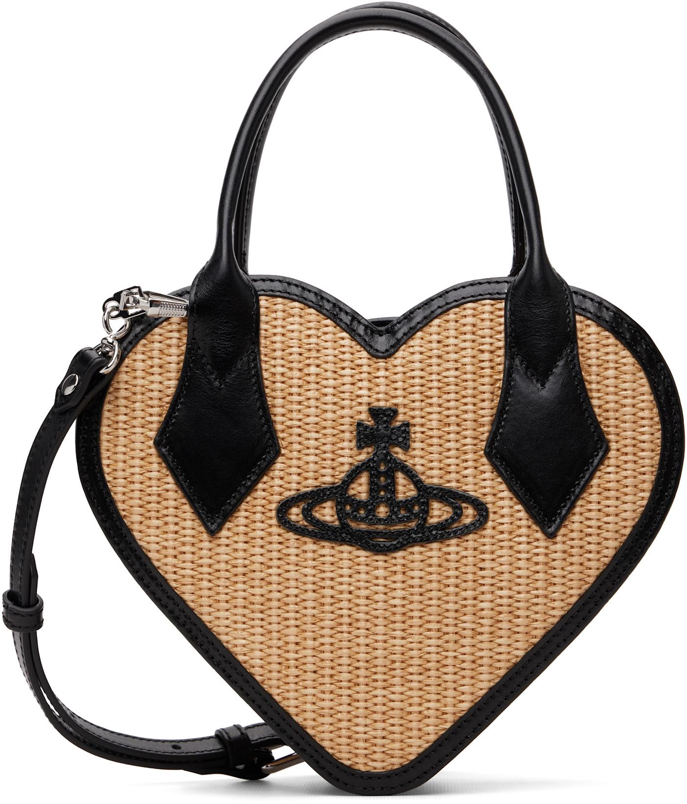Beige Josephine Heart Crossbody Bag by VIVIENNE WESTWOOD