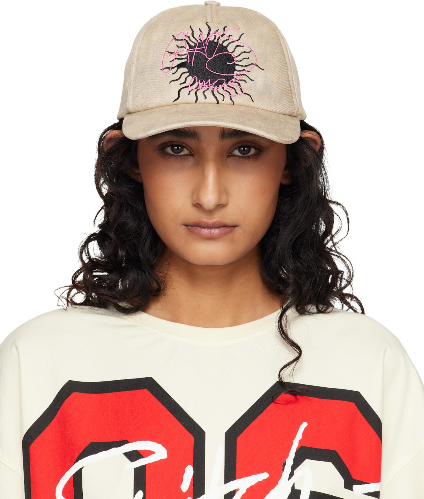 Beige Marble Denim Baseball Cap by VIVIENNE WESTWOOD