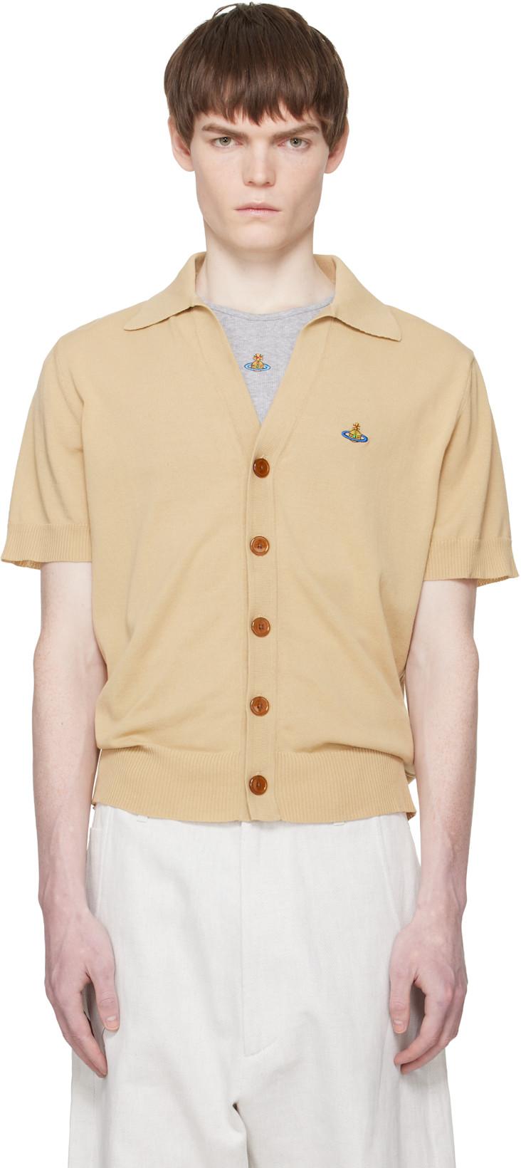 Beige Polo Cardigan by VIVIENNE WESTWOOD