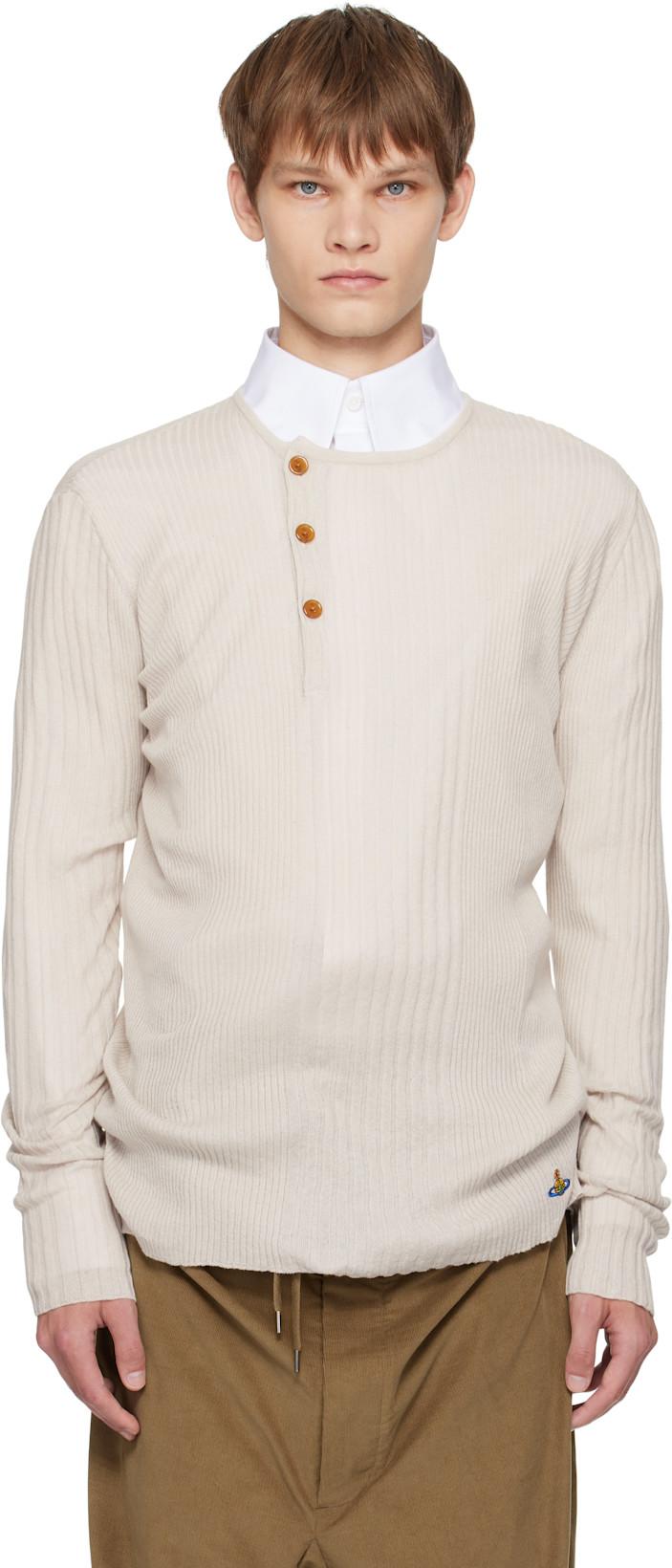 Beige Tegan Henley by VIVIENNE WESTWOOD
