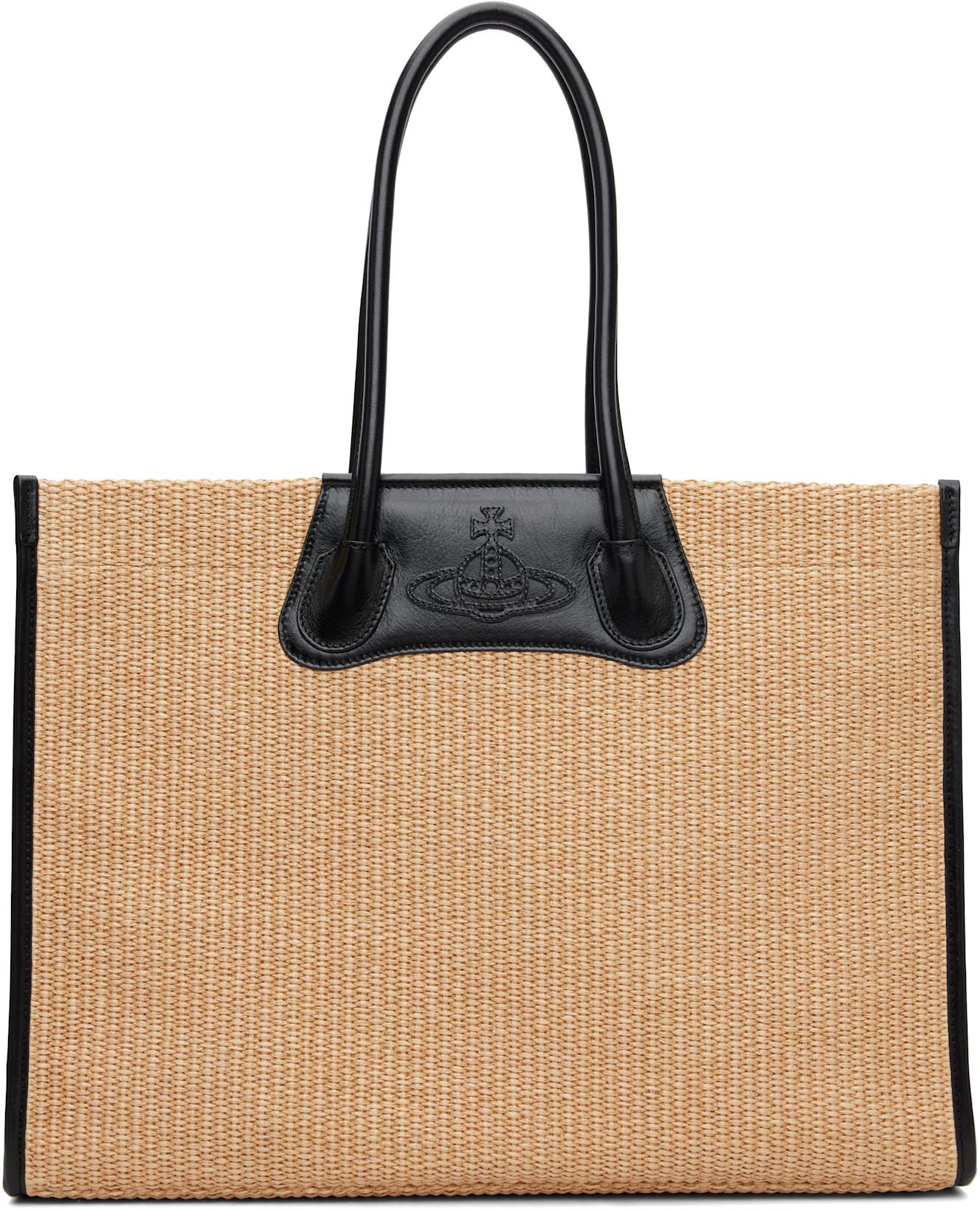 Beige Troy Tote by VIVIENNE WESTWOOD