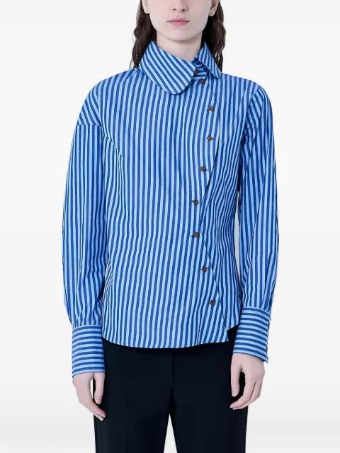 Bella asymmetrical-fastening striped shirt by VIVIENNE WESTWOOD