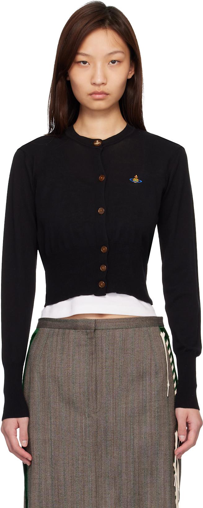 Black Bea Cropped Cardigan by VIVIENNE WESTWOOD