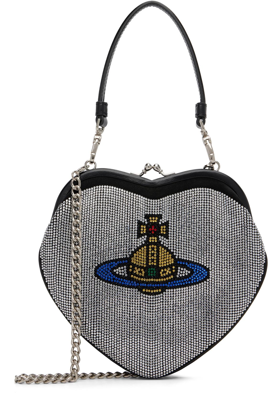 Black Belle Heart Frame Bag by VIVIENNE WESTWOOD