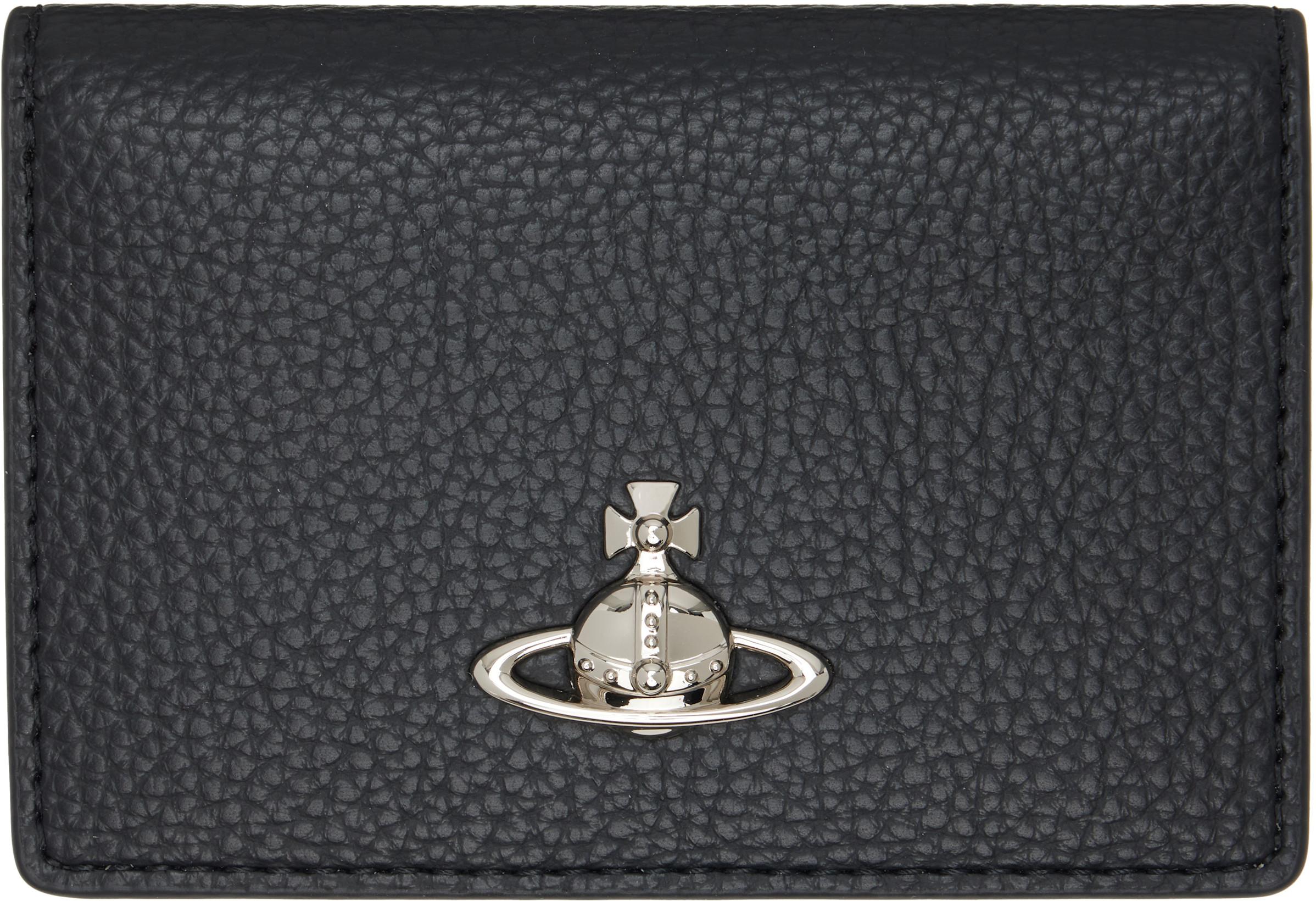 Black Bifold Card Holder by VIVIENNE WESTWOOD