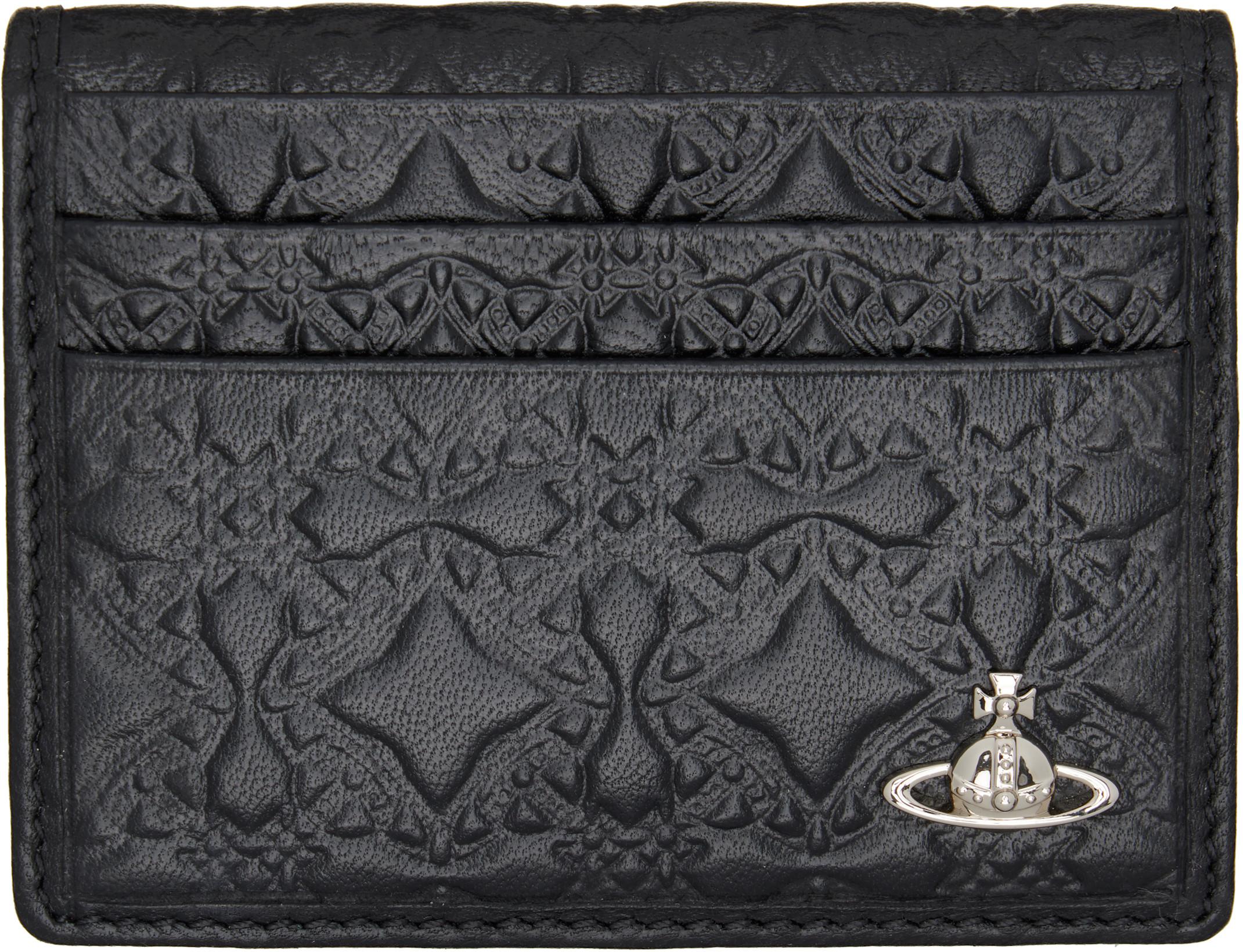 Black Bifold Man Card Holder by VIVIENNE WESTWOOD