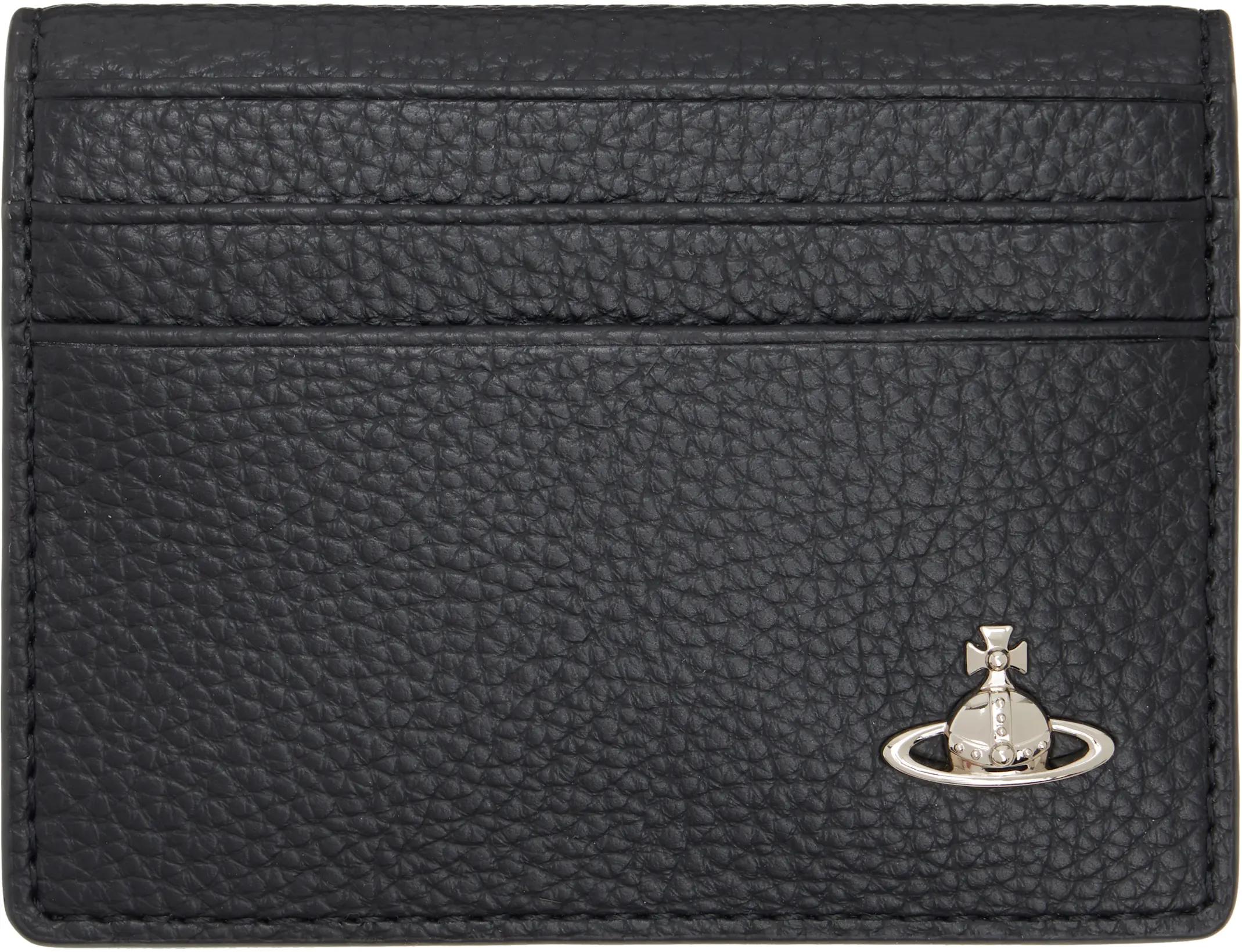 Black Bifold Man Card Holder by VIVIENNE WESTWOOD