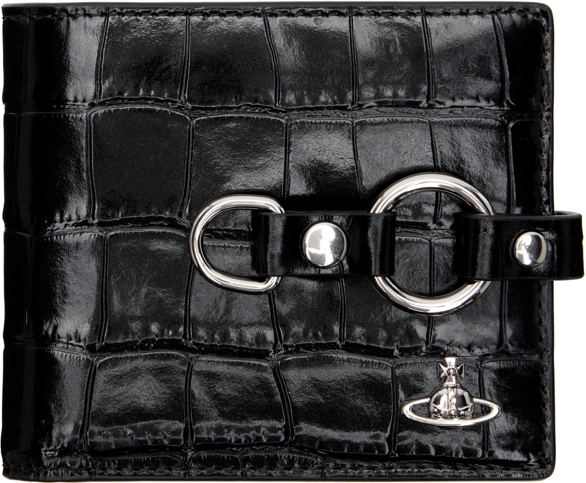 Black Billfold Bondage Man Wallet by VIVIENNE WESTWOOD