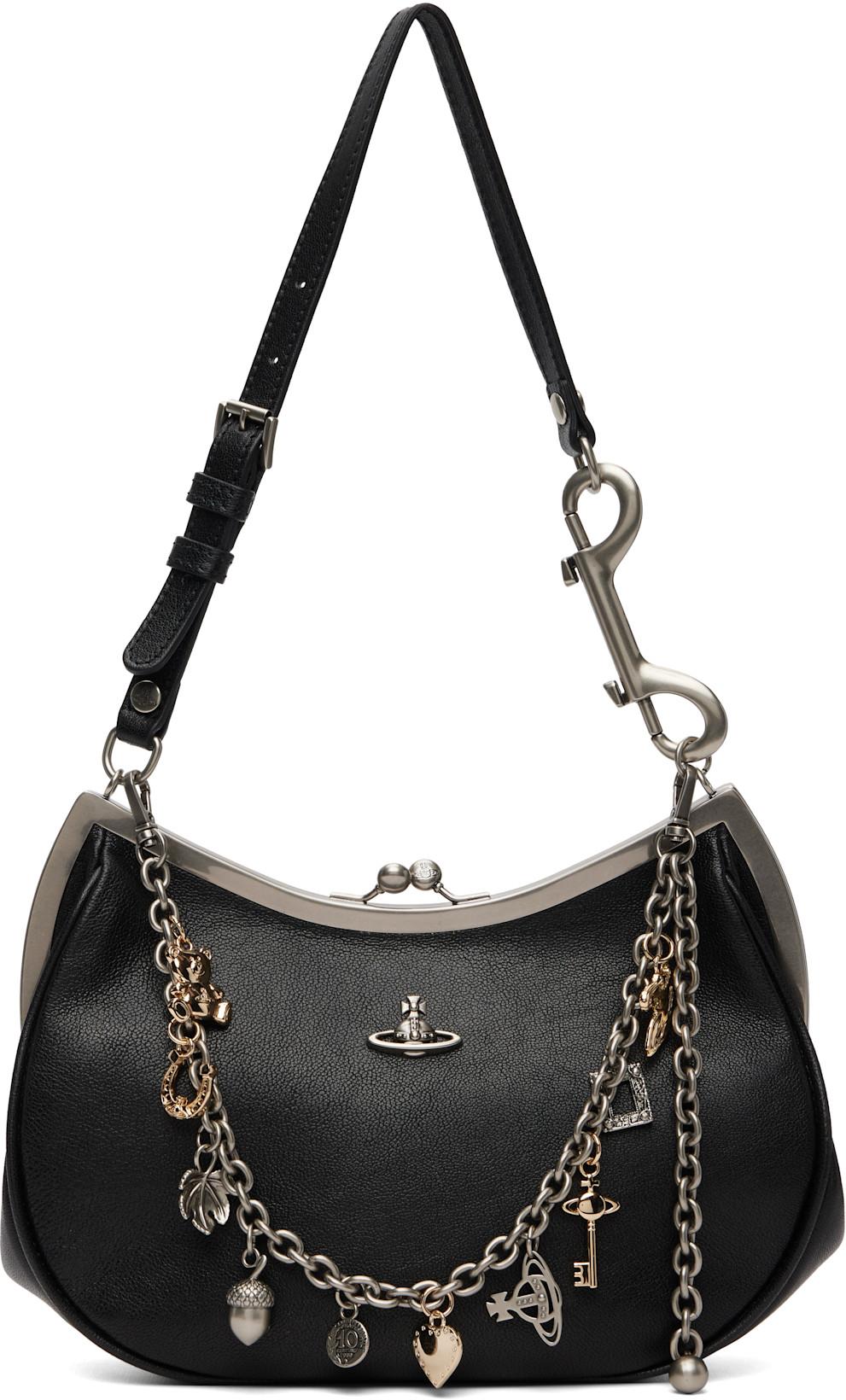 Black Charm Frame Bag by VIVIENNE WESTWOOD