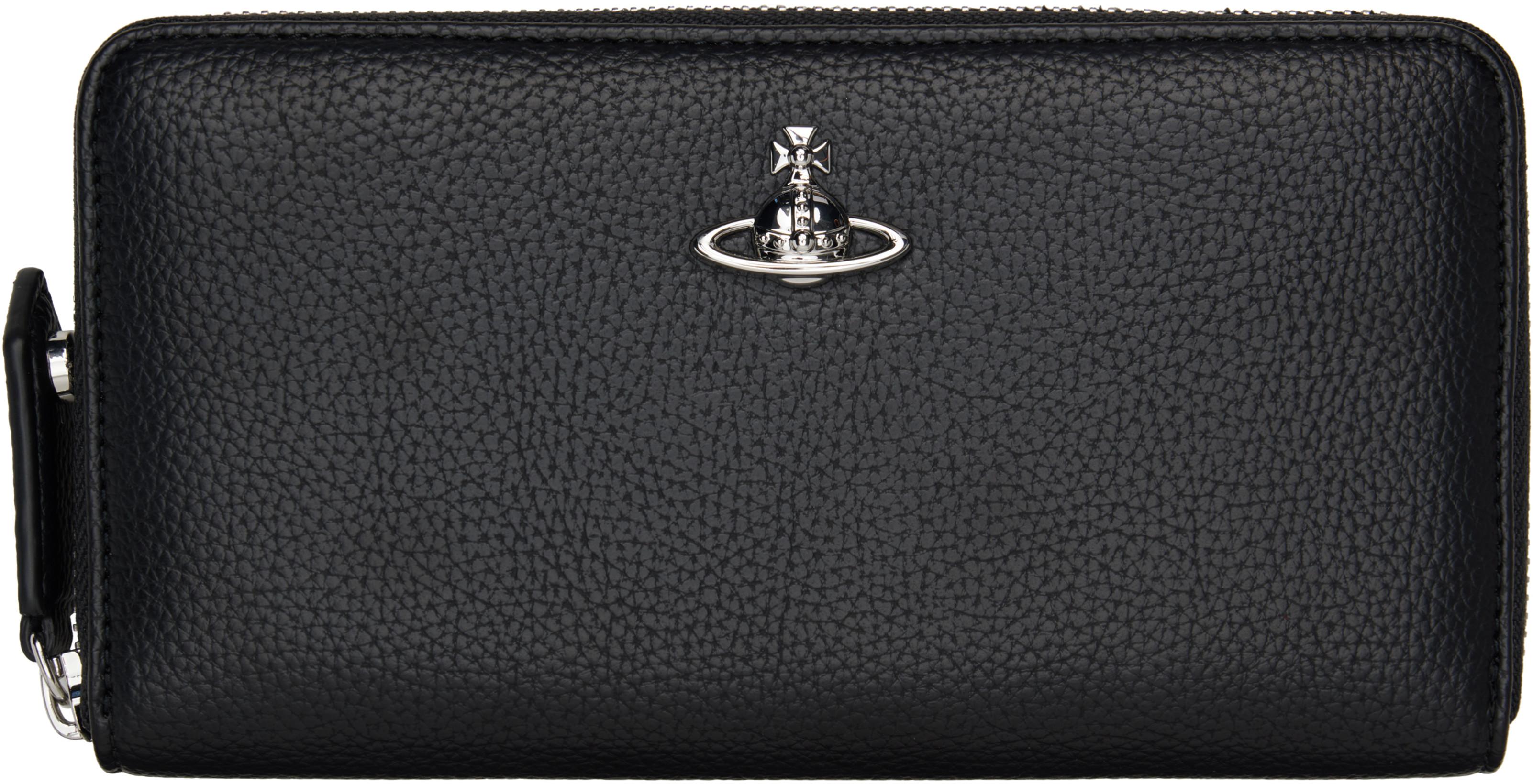 Black Classic Zip Round Wallet by VIVIENNE WESTWOOD