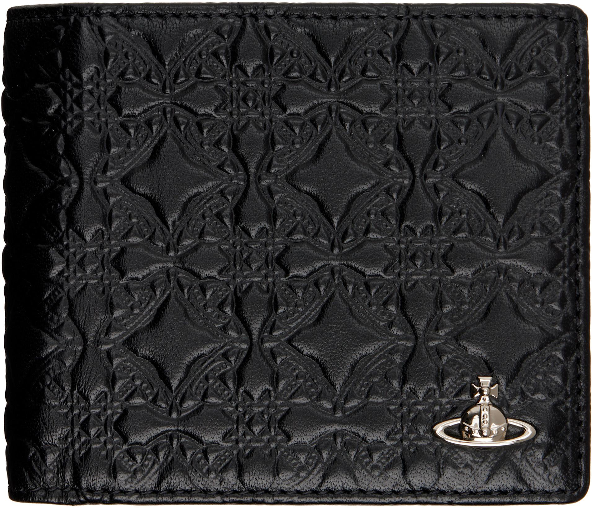 Black Coin Pocket Man Wallet by VIVIENNE WESTWOOD