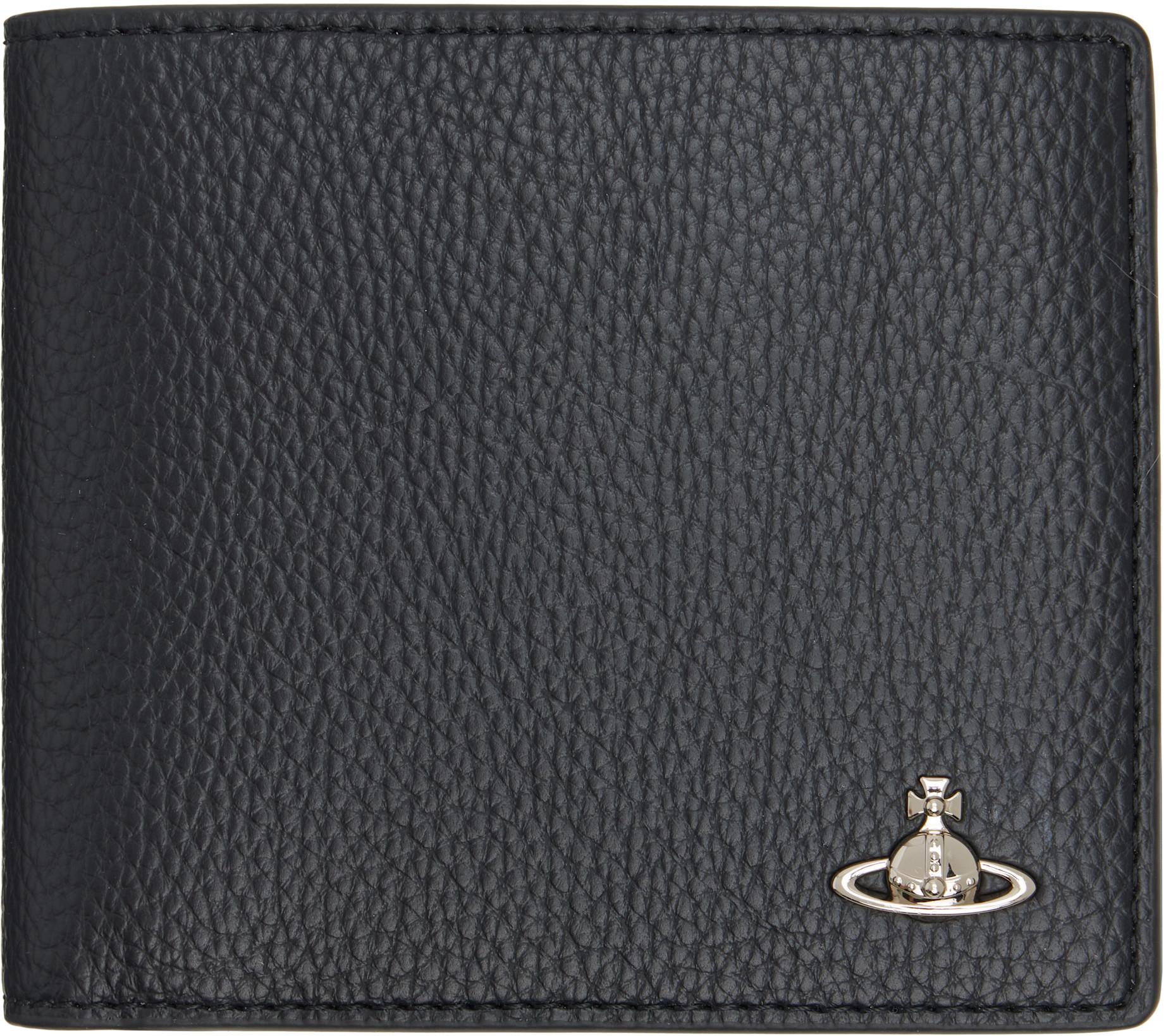 Black Coin Pocket Man Wallet by VIVIENNE WESTWOOD