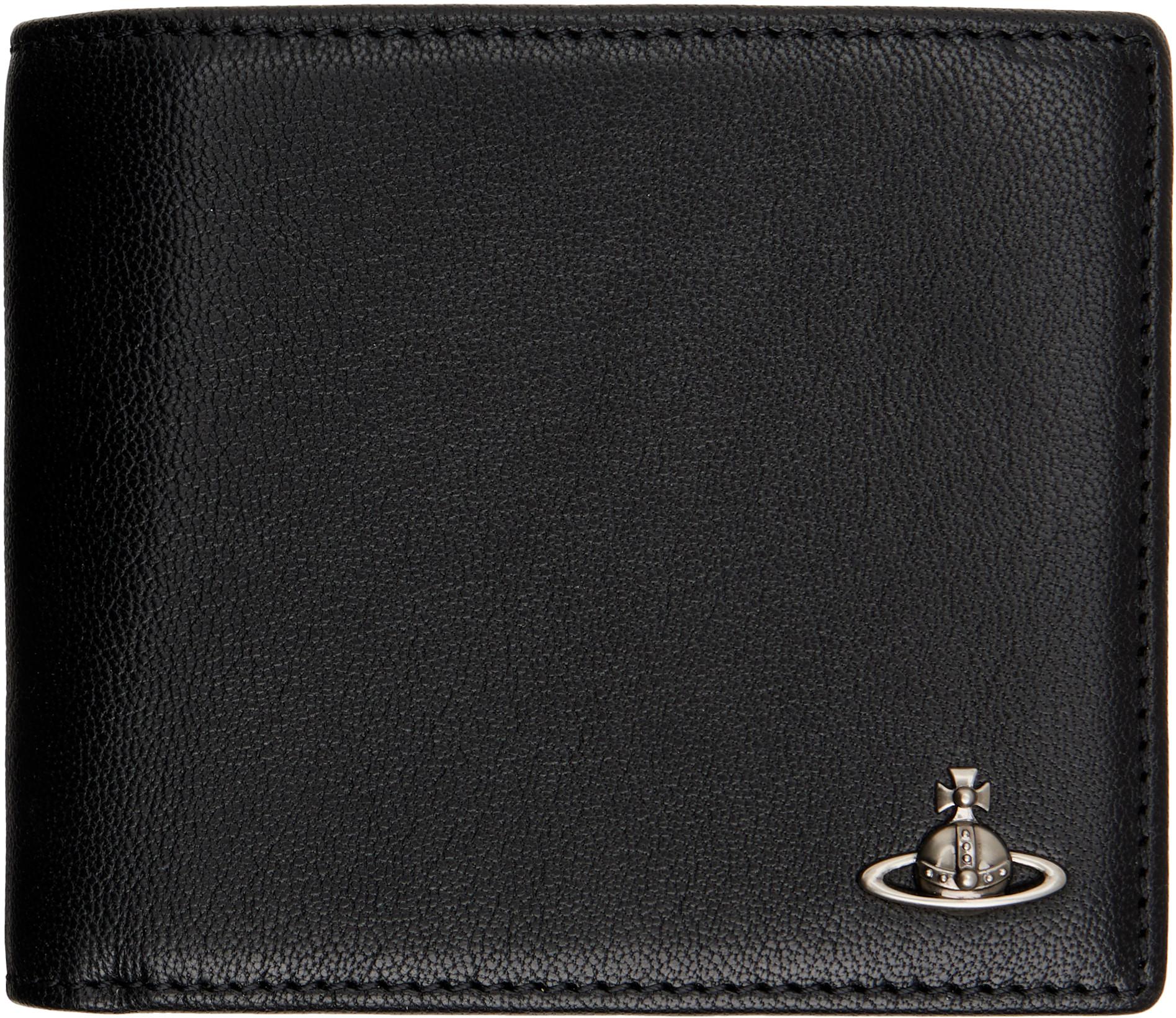 Black Coin Pocket Man Wallet by VIVIENNE WESTWOOD